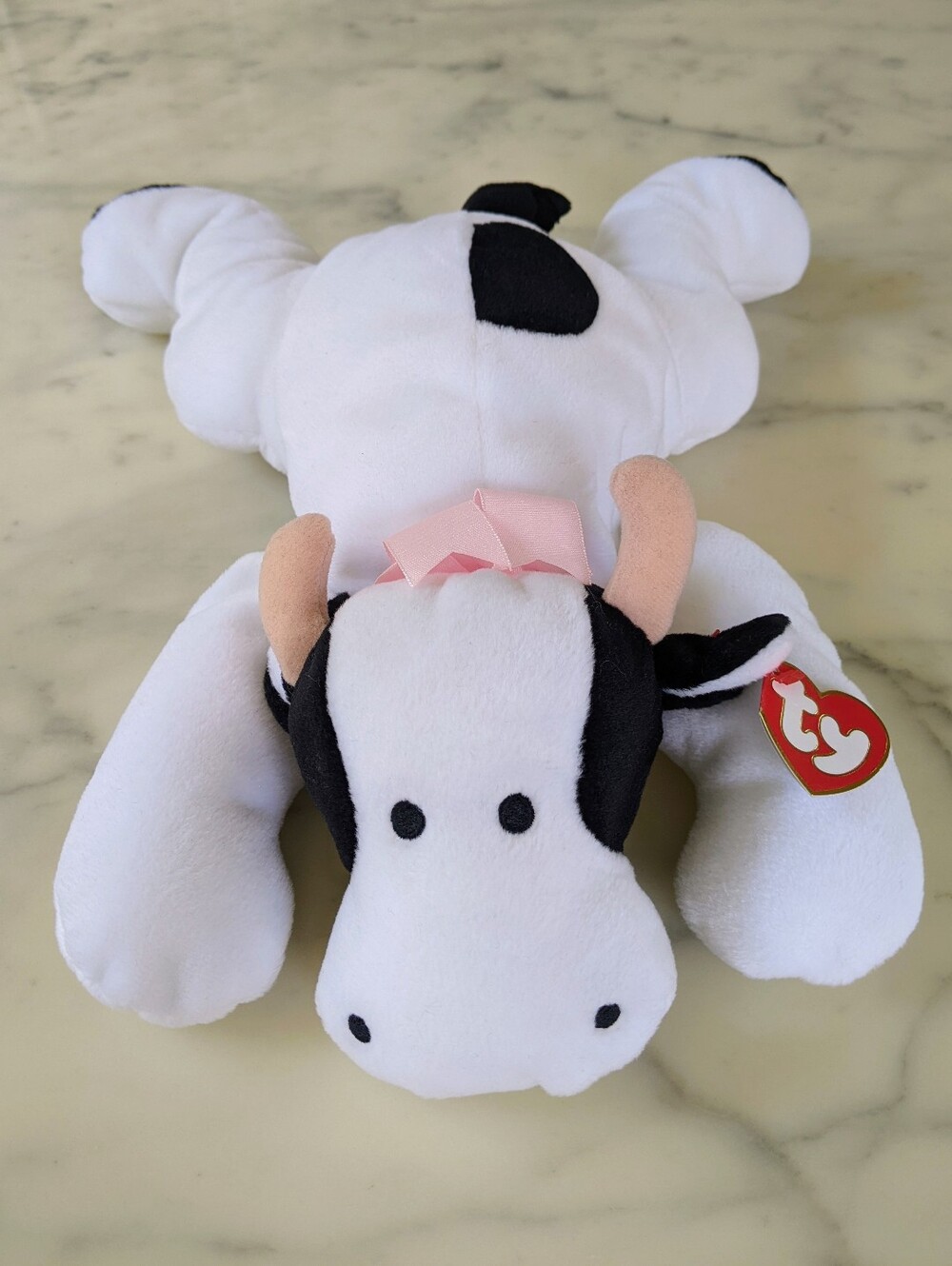 NWT. Vintage 1994 Ty Classics Collection “MOO" TY Beanie Large Plush Cow 14".